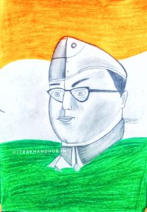 subhash chandra bose drawing