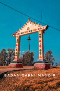 बधाणगढ़ी मंदिर मार्ग way to badan garhi temple