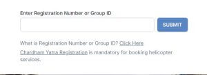 Registration number for uttarakhand heli service