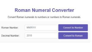 Roman number converter