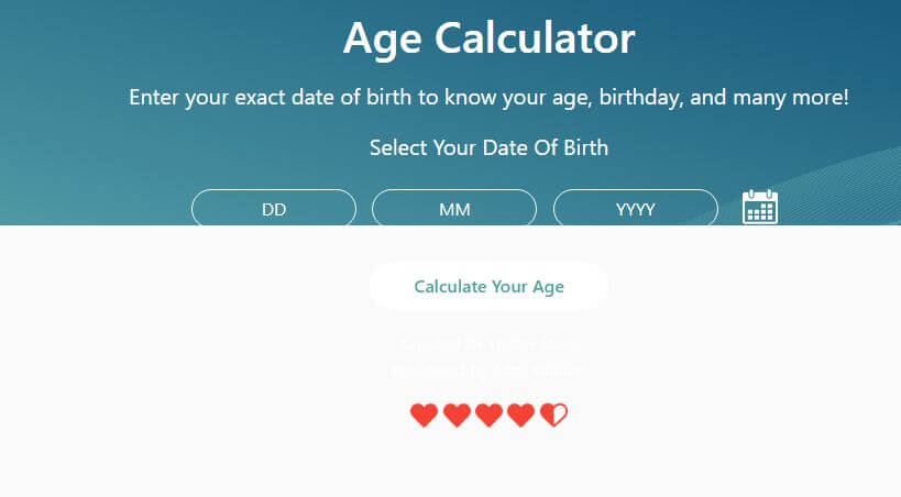 know my age | age calculator