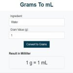 Converting grams to milliliters