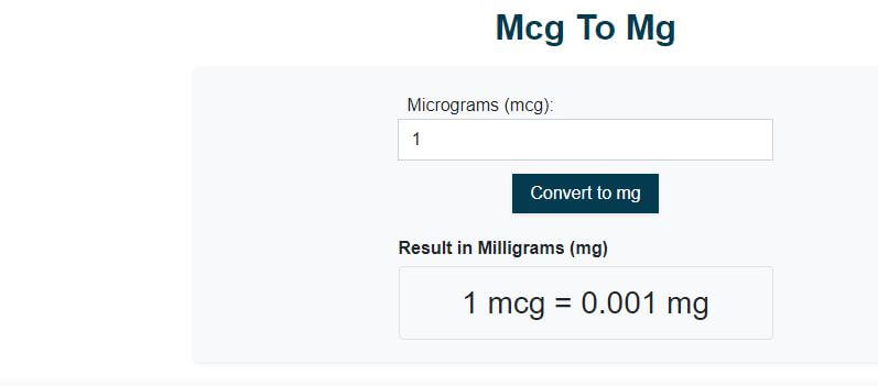 Navigating the Shift: Micrograms to Milligrams Conversion Explained